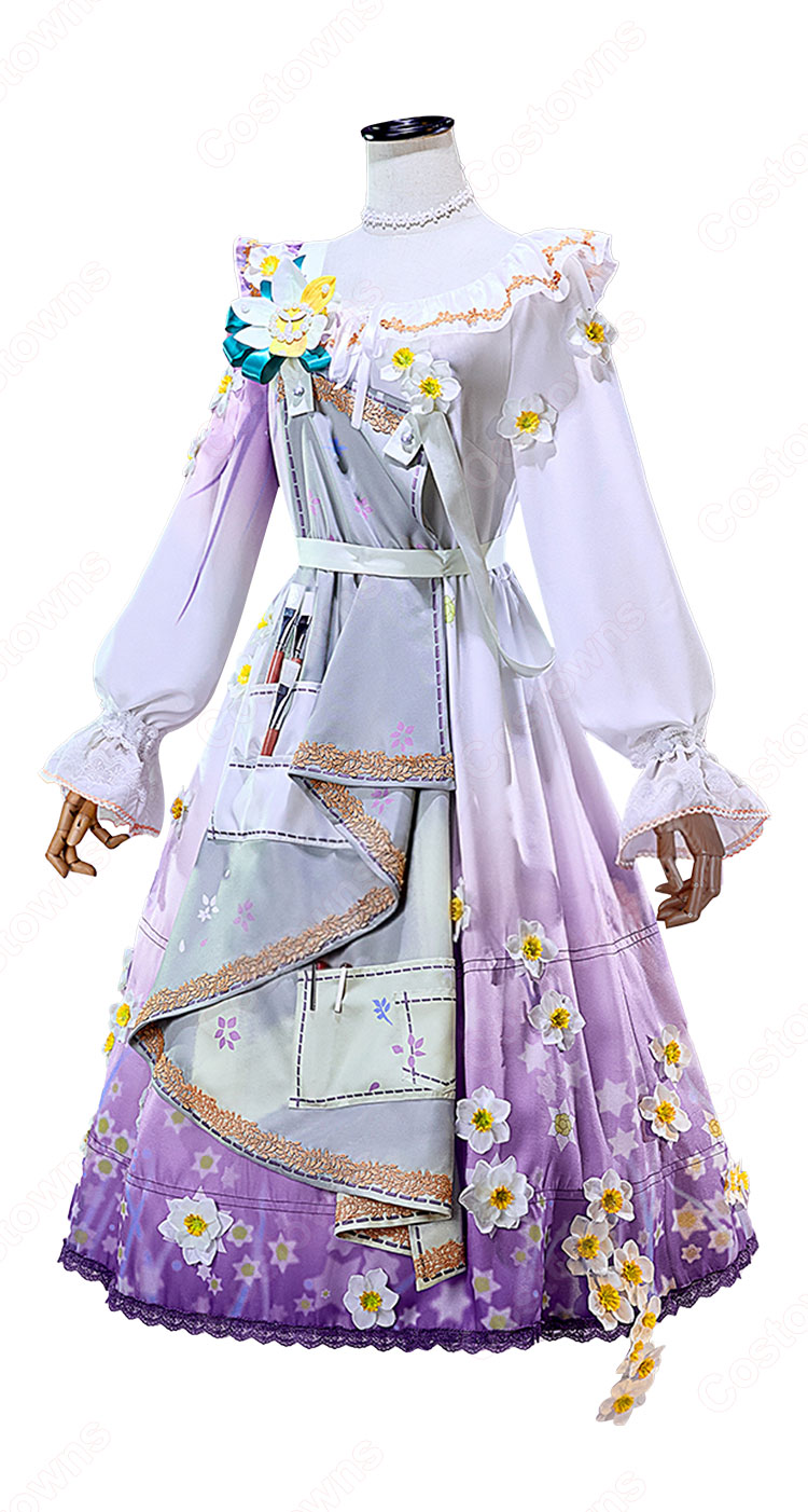 プロジェクトセカイ カラフルステージ! feat. 初音ミク 諦めたくないから 東雲絵名 コスプレ衣装 ナーシサス・ペインタードレス-3