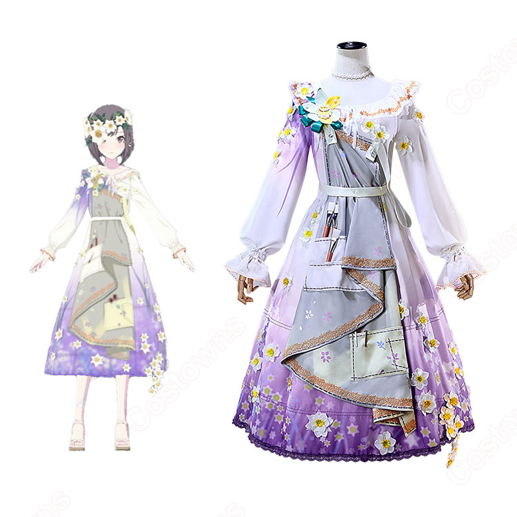 プロジェクトセカイ カラフルステージ! feat. 初音ミク 諦めたくないから 東雲絵名 コスプレ衣装 ナーシサス・ペインタードレス-1