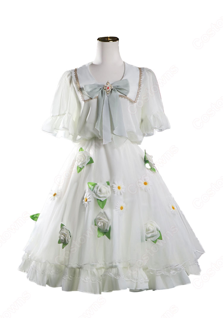 葬送のフリーレン フリーレン コスプレ衣装 白ドレス-1