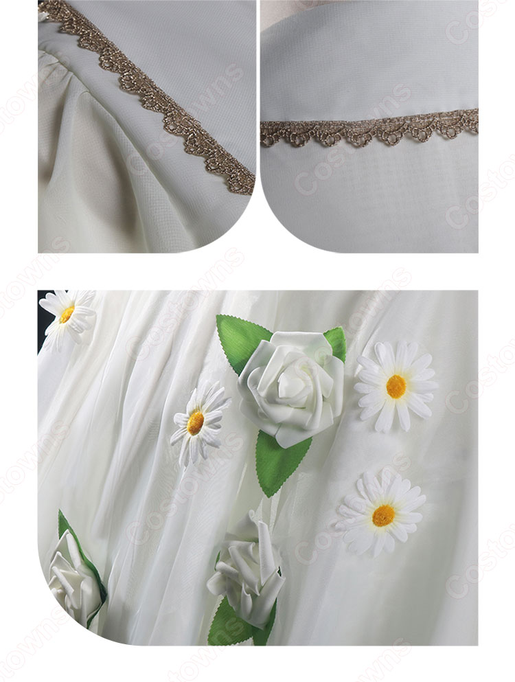 葬送のフリーレン フリーレン コスプレ衣装 白ドレス-6