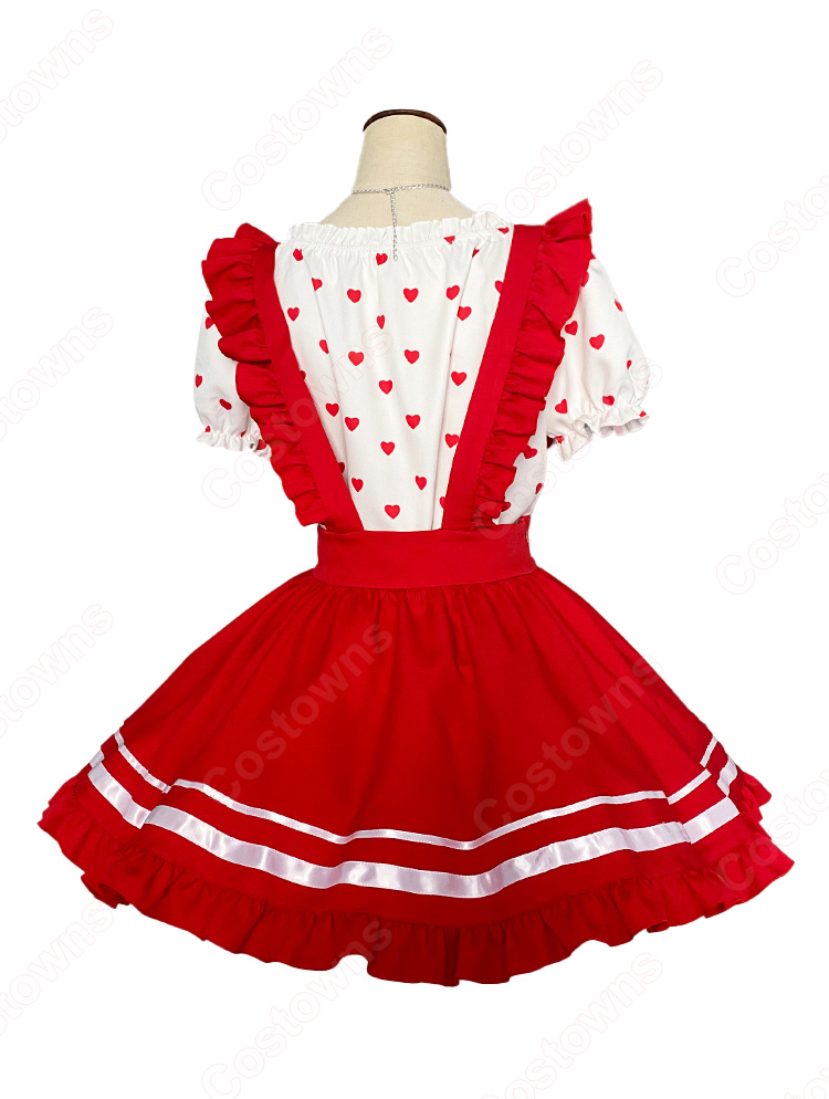 アイカツ! Girly RED アニメイトフェア 星宮いちご コスプレ衣装-5