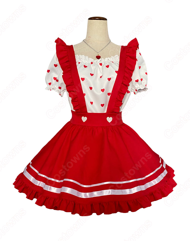 アイカツ! Girly RED アニメイトフェア 星宮いちご コスプレ衣装-3