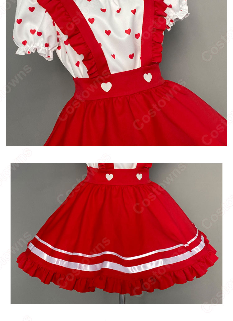 アイカツ! Girly RED アニメイトフェア 星宮いちご コスプレ衣装-7