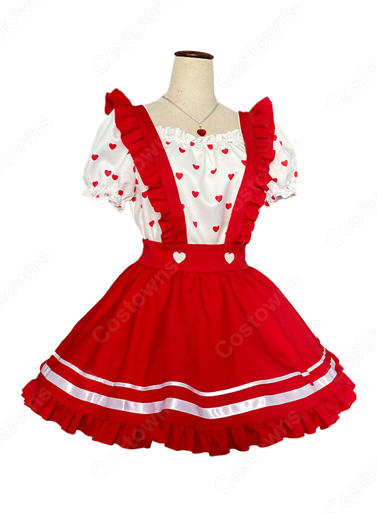 アイカツ! Girly RED アニメイトフェア 星宮いちご コスプレ衣装-2