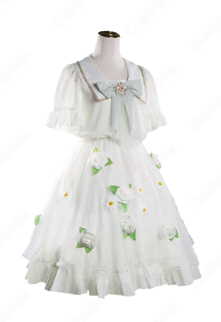 葬送のフリーレン フリーレン コスプレ衣装 白ドレス-2