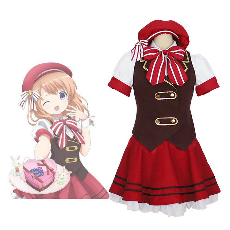 ご注文はうさぎですか? 保登心愛 ココア メイド服 コスプレ衣装-1