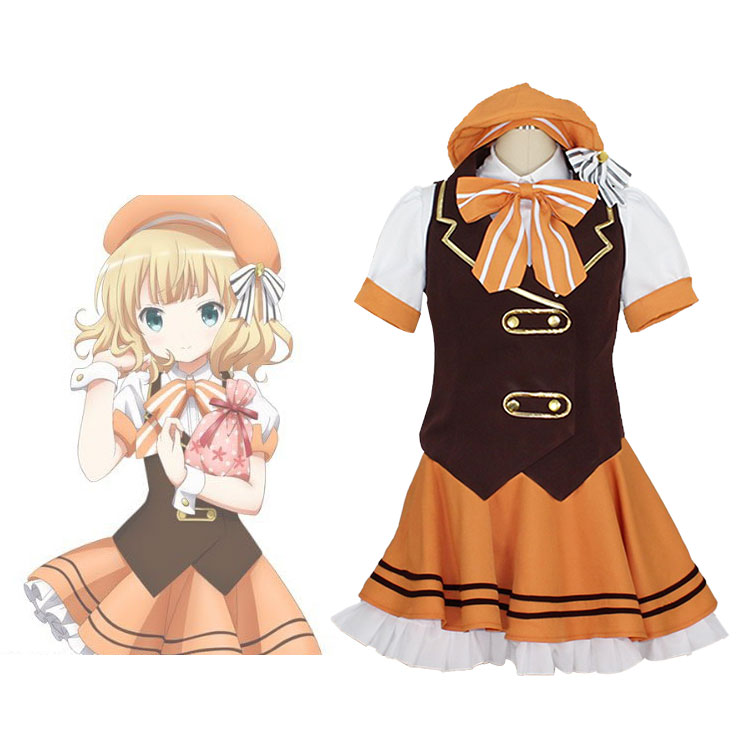 ご注文はうさぎですか? 桐間紗路 シャロ メイド服 コスプレ衣装-1