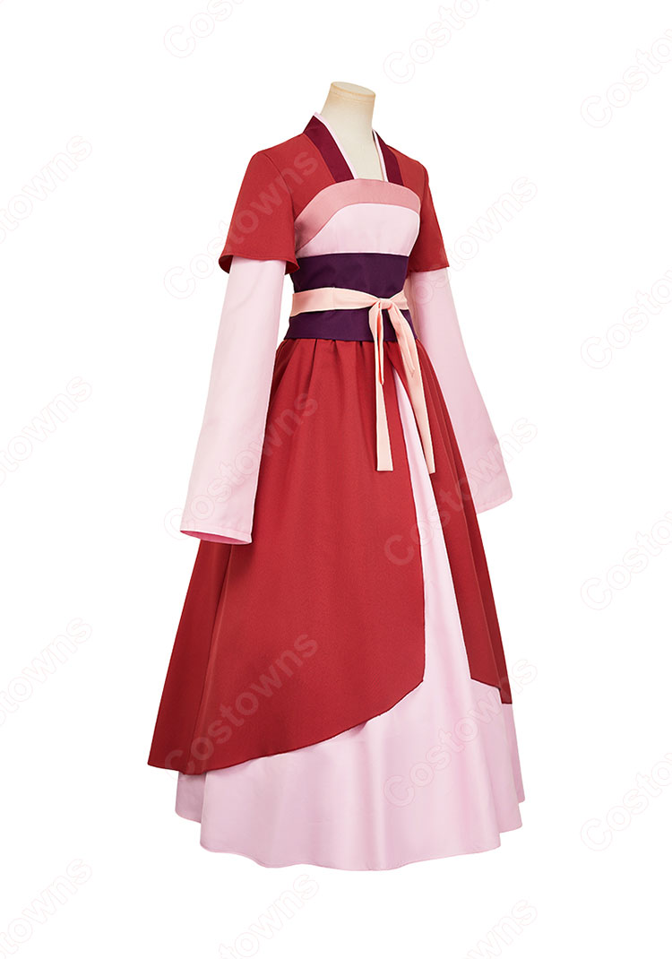 薬屋のひとりごと 猫猫(マオマオ) コスプレ衣装 4点セット(スカート、トップス、コルセットベルト、髪飾り)-3