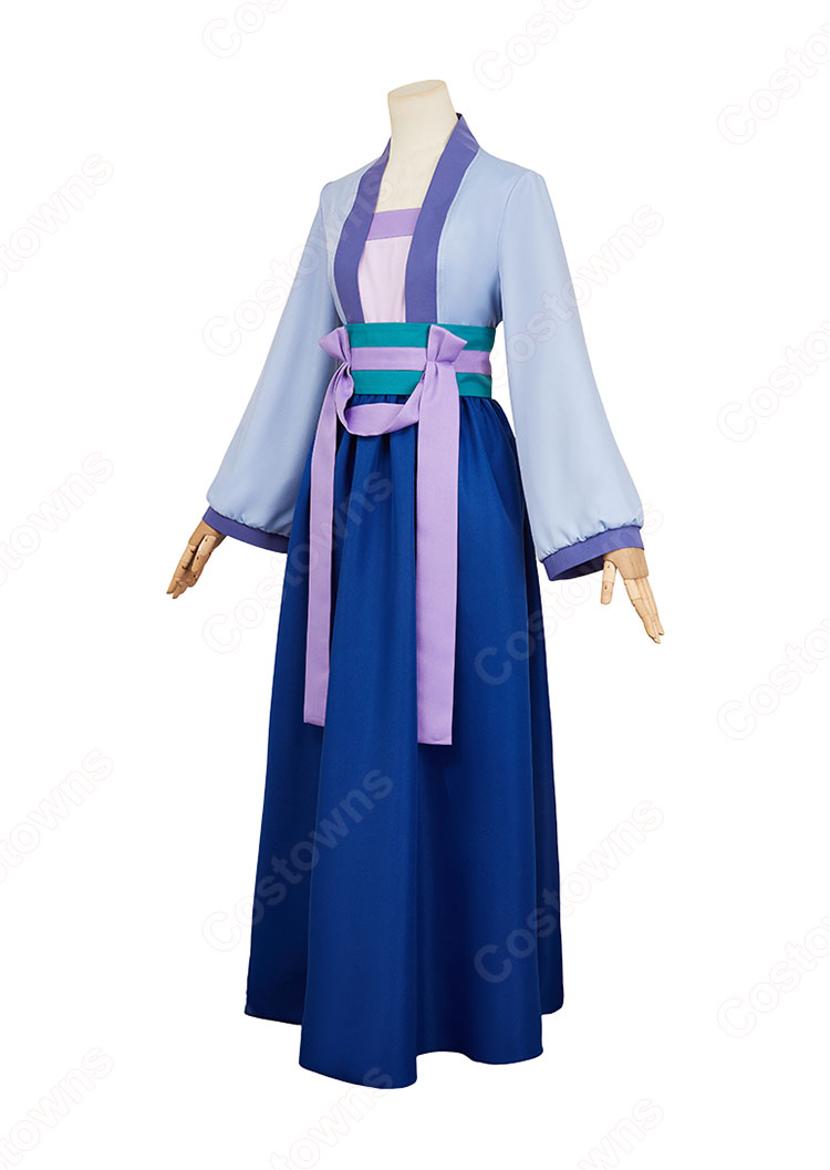 薬屋のひとりごと 猫猫(マオマオ) コスプレ衣装 5点セット(トップス、スカート、インナー、コルセットベルト、髪飾り)-2