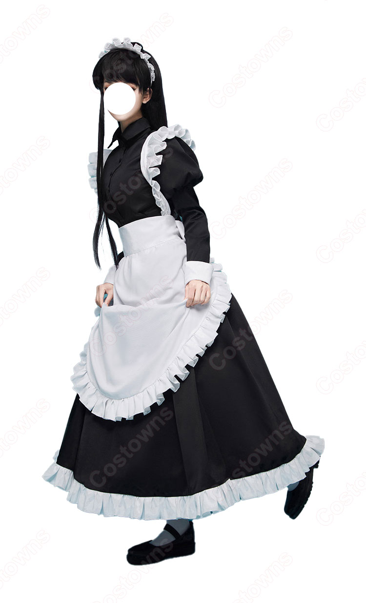 古見さんは、コミュ症です。 古見硝子 メイド服 コスプレ衣装-5