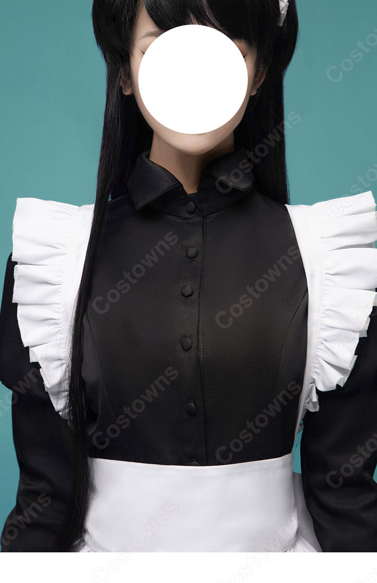 古見さんは、コミュ症です。 古見硝子 メイド服 コスプレ衣装-8