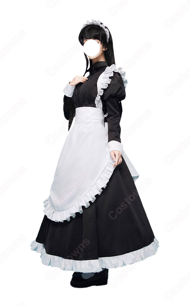 古見さんは、コミュ症です。 古見硝子 メイド服 コスプレ衣装-6