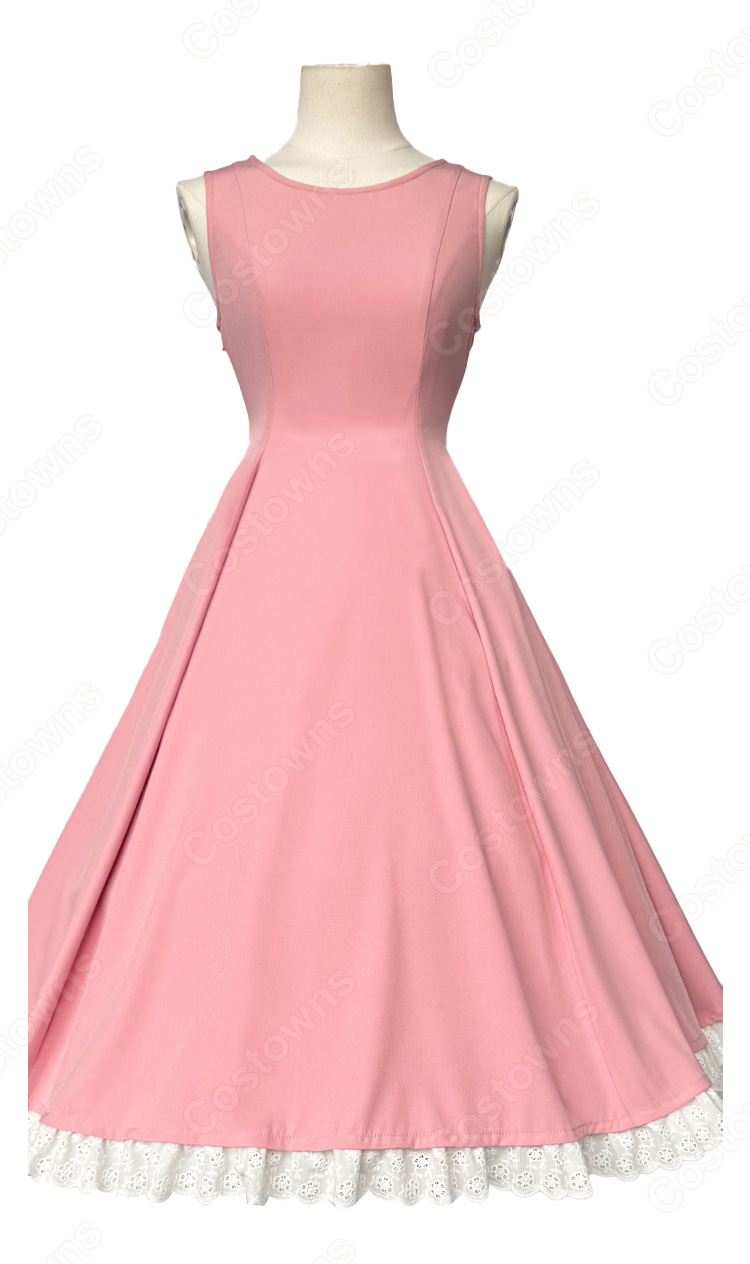 カードキャプターさくら 大道寺知世 コスプレ衣装 ピンク ワンピース-5