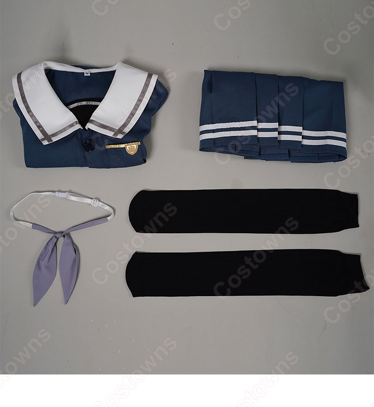 BanG Dream! It's MyGO!!!!! 若葉睦 コスプレ衣装 月ノ森女子学園 制服 ダークブルー-11