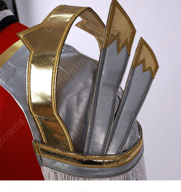 俺だけレベルアップな件 向坂雫 チャ・ヘイン 赤色のアーマー コスプレ衣装-11