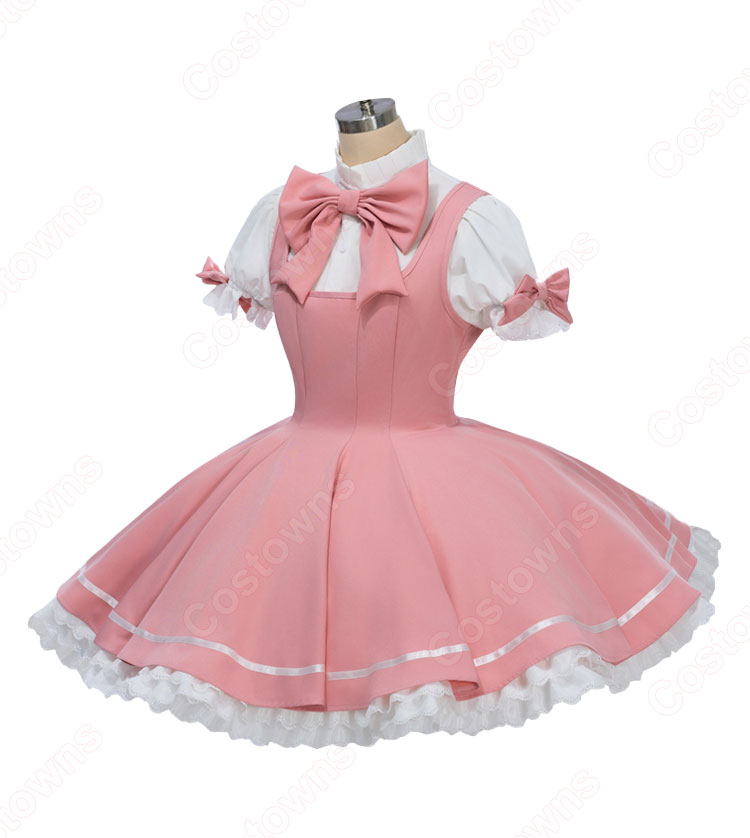 カードキャプターさくら 木之本桜 コスプレ衣装 白×ピンク バトルコスチューム-3