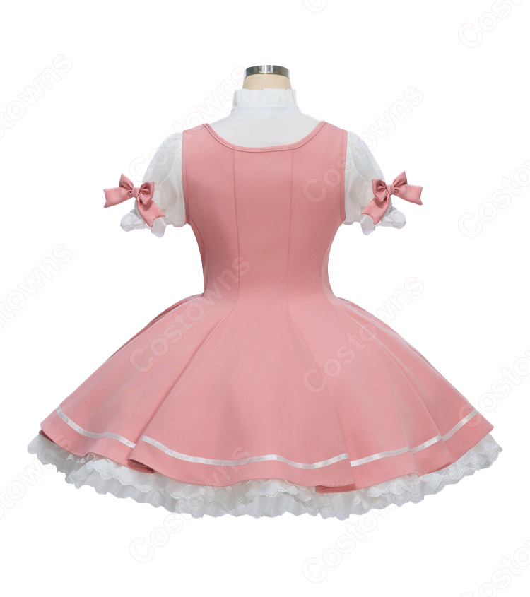 カードキャプターさくら 木之本桜 コスプレ衣装 白×ピンク バトルコスチューム-4