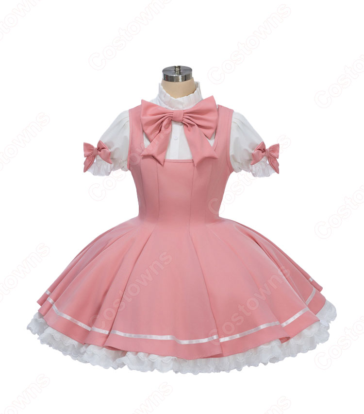 カードキャプターさくら 木之本桜 コスプレ衣装 白×ピンク バトルコスチューム-2