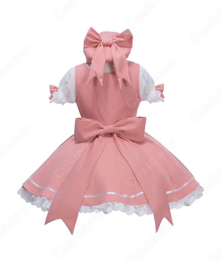 カードキャプターさくら 木之本桜 コスプレ衣装 白×ピンク バトルコスチューム-5