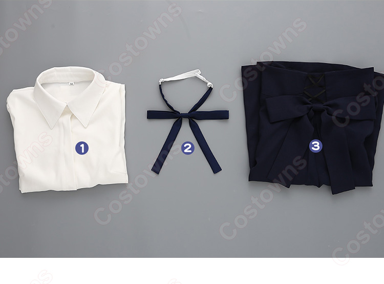 Fate/stay night セイバー コスプレ衣装 私服 ポケット付き-9