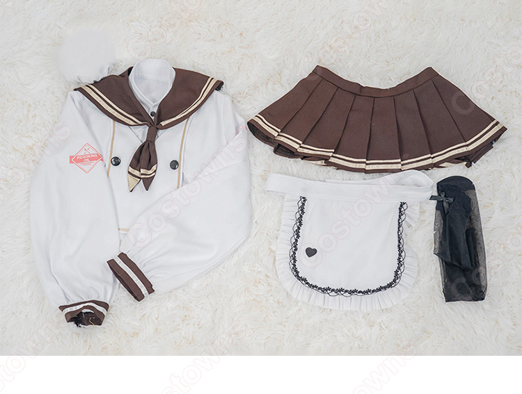 勝利の女神:NIKKE ブレッディ コスプレ衣装 セーラー服風 調理服-9