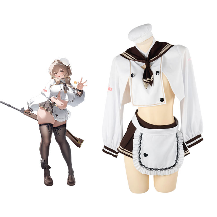 高感度ショップで2023年売れたブランド 勝利の女神:NIKKE ブレッディ 調理服 セーラー服風 コスプレ衣装 コスプレ衣装