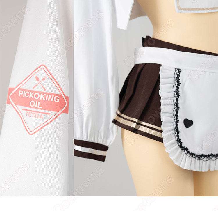 勝利の女神:NIKKE ブレッディ コスプレ衣装 セーラー服風 調理服-7