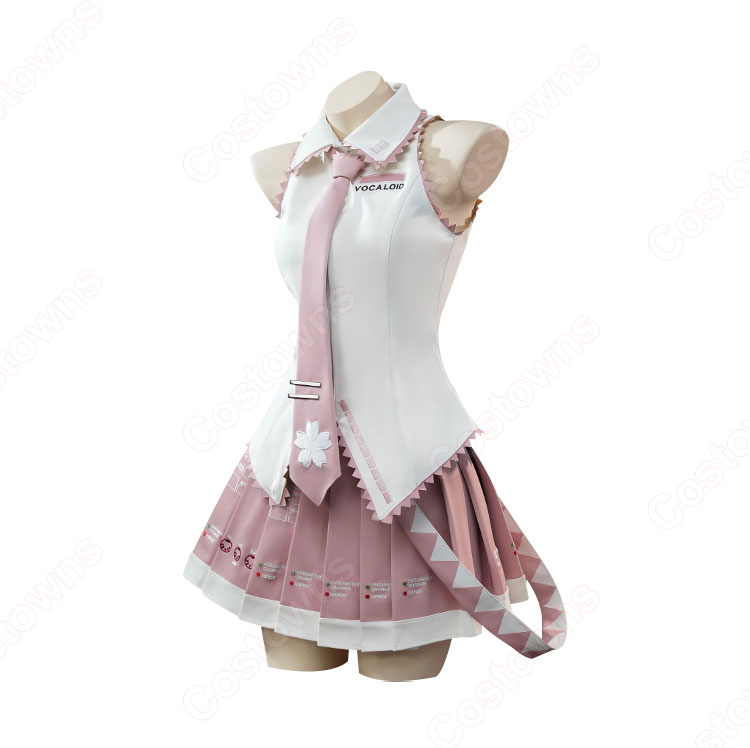 コスプレ衣装 桜ミク メイド風 ぬーすと Sサイズ 桜ミク 初音ミク 衣装 - ボーカロイド コスプレ | 高品質 ドレス