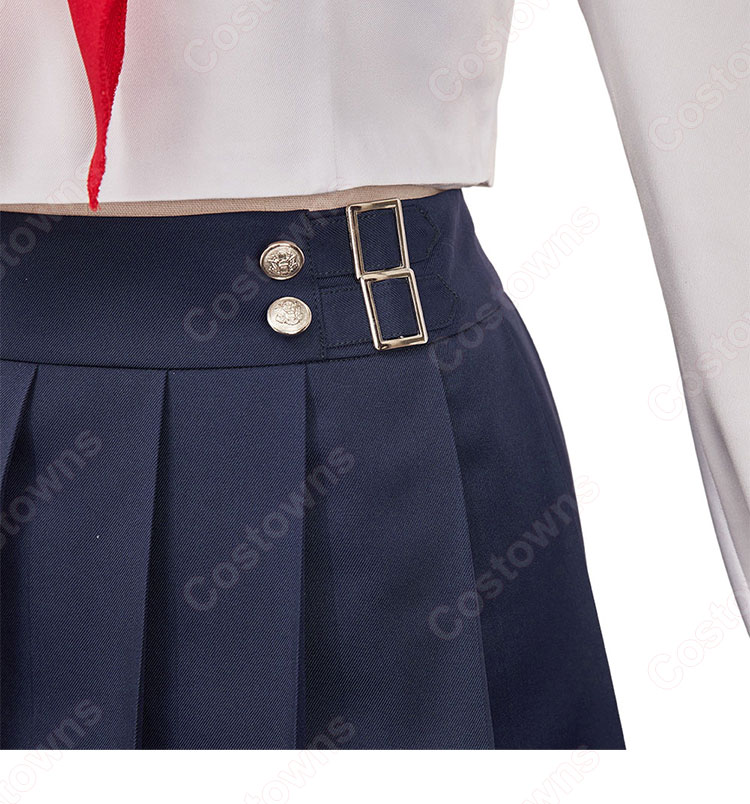 ファイナルファンタジーVII エバークライシス ティファ・ロックハート エバクラ学園セブン 七高セーラー服 コスプレ衣装-9