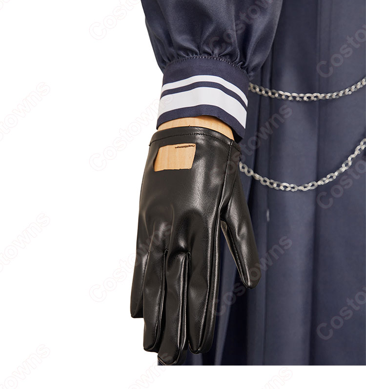 ファイナルファンタジーVII エバークライシス エアリス・ゲインズブール エバクラ学園セブン 七高総長服 コスプレ衣装-8