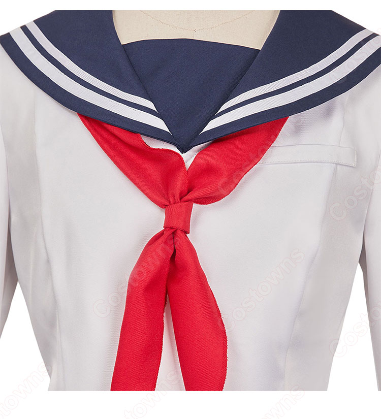ファイナルファンタジーVII エバークライシス ティファ・ロックハート エバクラ学園セブン 七高セーラー服 コスプレ衣装-6