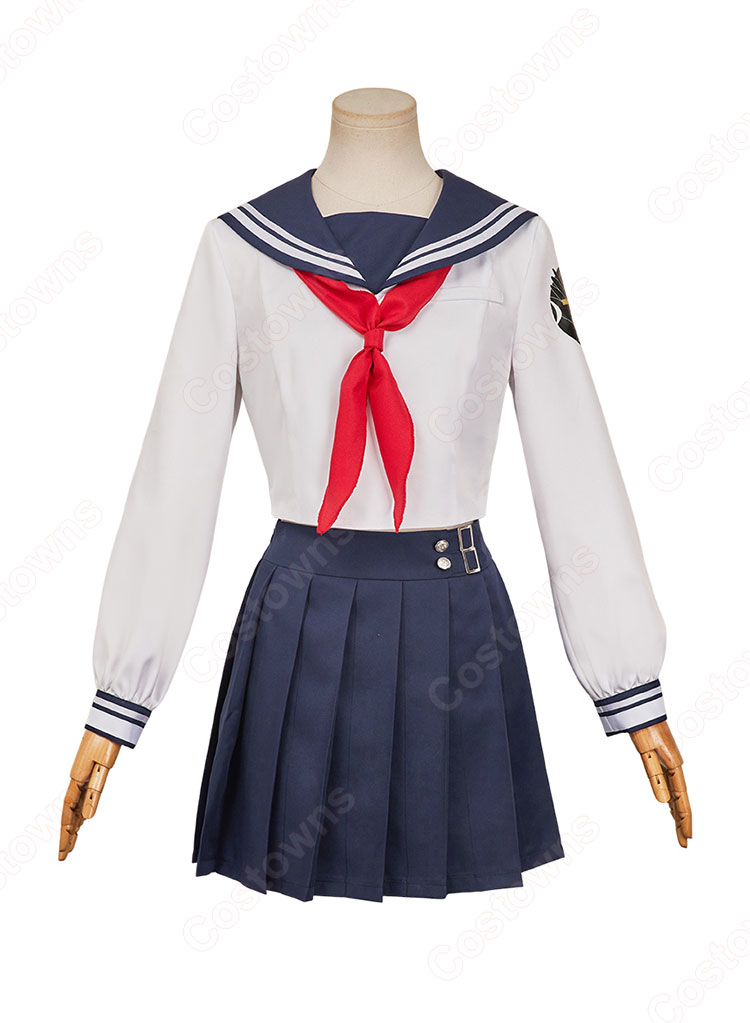 ファイナルファンタジーVII エバークライシス ティファ・ロックハート エバクラ学園セブン 七高セーラー服 コスプレ衣装-2