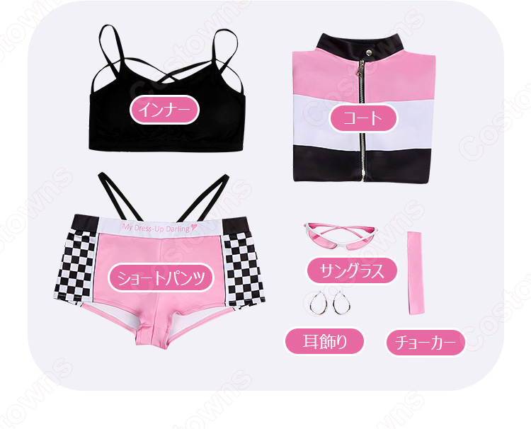 その着せ替え人形は恋をする 喜多川海夢 レースクイーン コスプレ衣装-11