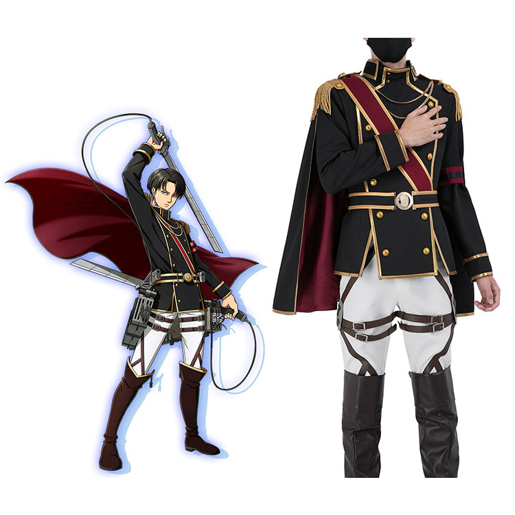 リヴァイ・アッカーマン　コスプレ　衣装 進撃の巨人 Brave Order リヴァイ・アッカーマン 煌 式典兵団服