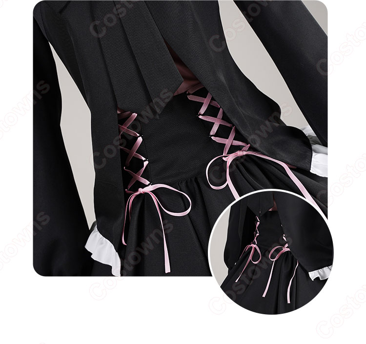 デート・ア・ライブV 時崎狂三 遊園地デート ver. コスプレ衣装 ゴスロリ風 私服-6