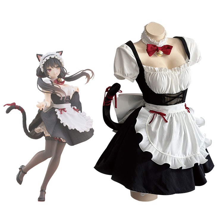 デート・ア・ライブV 時崎狂三 猫耳メイドver. コスプレ衣装