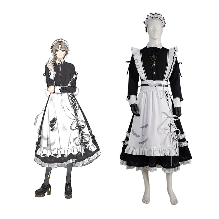 コスプレ衣装 にじさんじ VTuber 風 叶 メイド服 新衣装 ☆受注