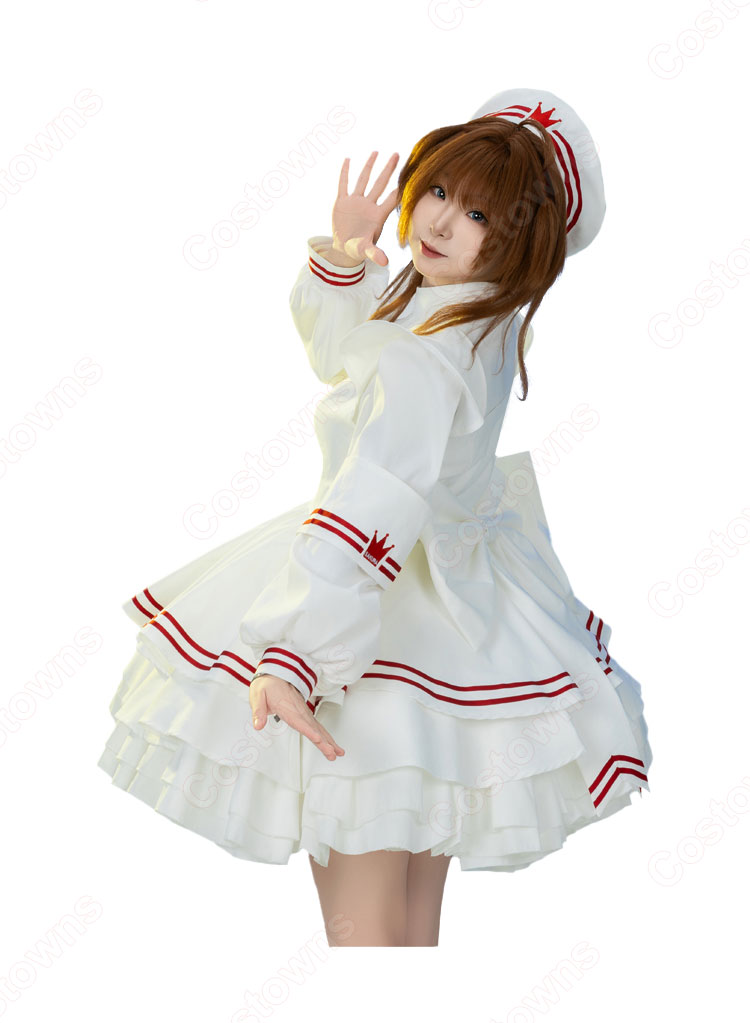 カードキャプターさくら 木之本桜 ナース コスプレ衣装-5