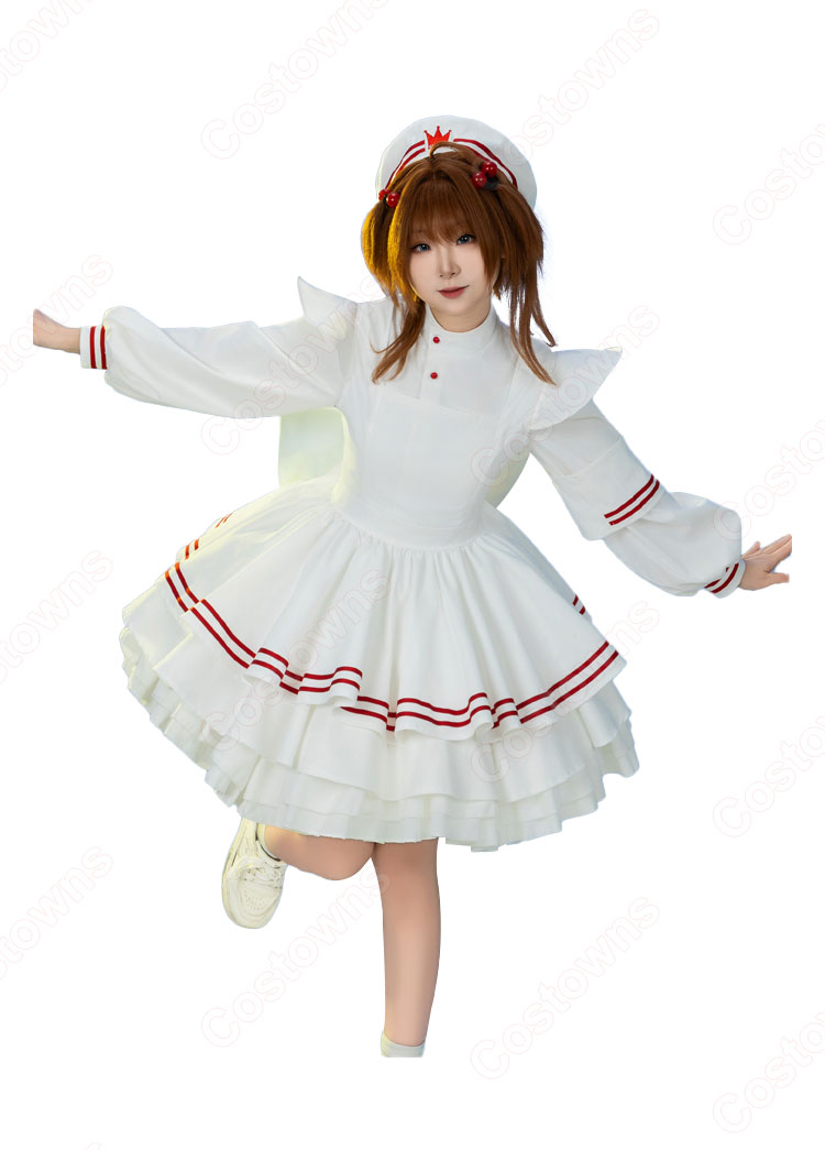 カードキャプターさくら 木之本桜 ナース コスプレ衣装-2