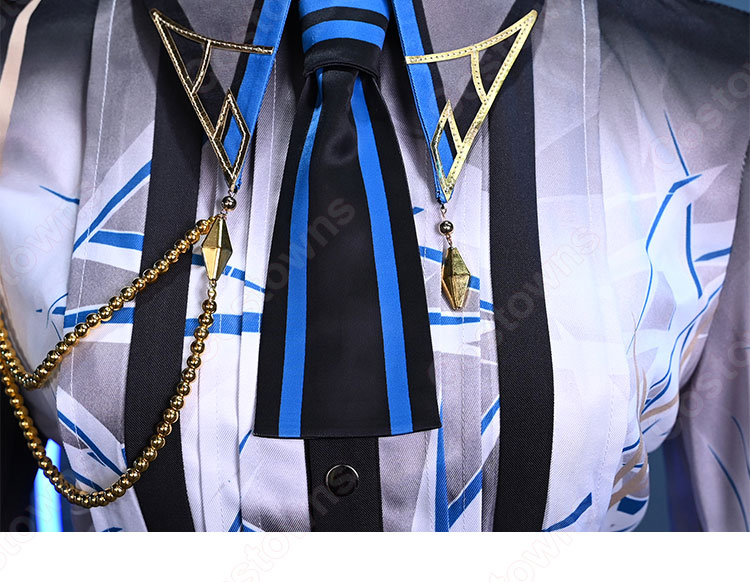 プロジェクトセカイ カラフルステージ! feat. 初音ミク 天馬司 コスプレ衣装(トップス、ズボン、肩飾り、ネクタイ、コルセットベルト、耳飾り、太もも飾り)-3