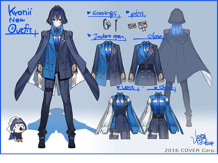 hololive ホロライブ オーロ・クロニー 軍服衣装 コスプレ衣装-1