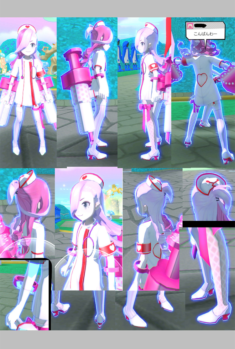 #コンパス 戦闘摂理解析システム メグメグ ナース姿 コスプレウィッグ-1