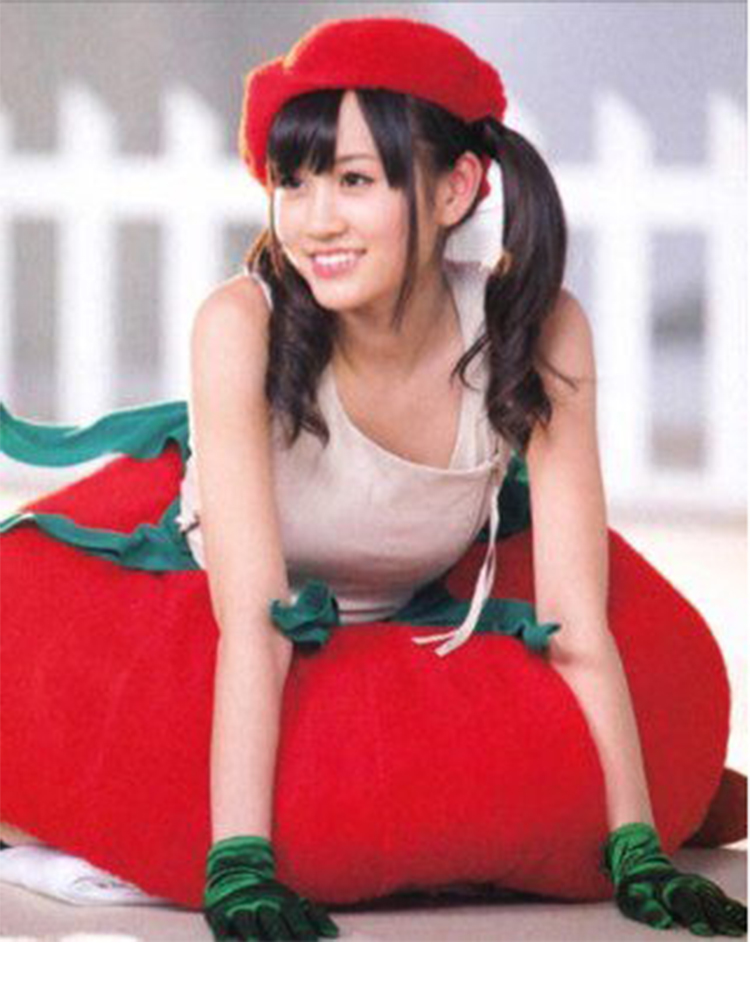 AKB48 野菜シスターズ 前田敦子 新井彩永 トマト 野菜衣装 コスプレ衣装 アイドル衣装-2