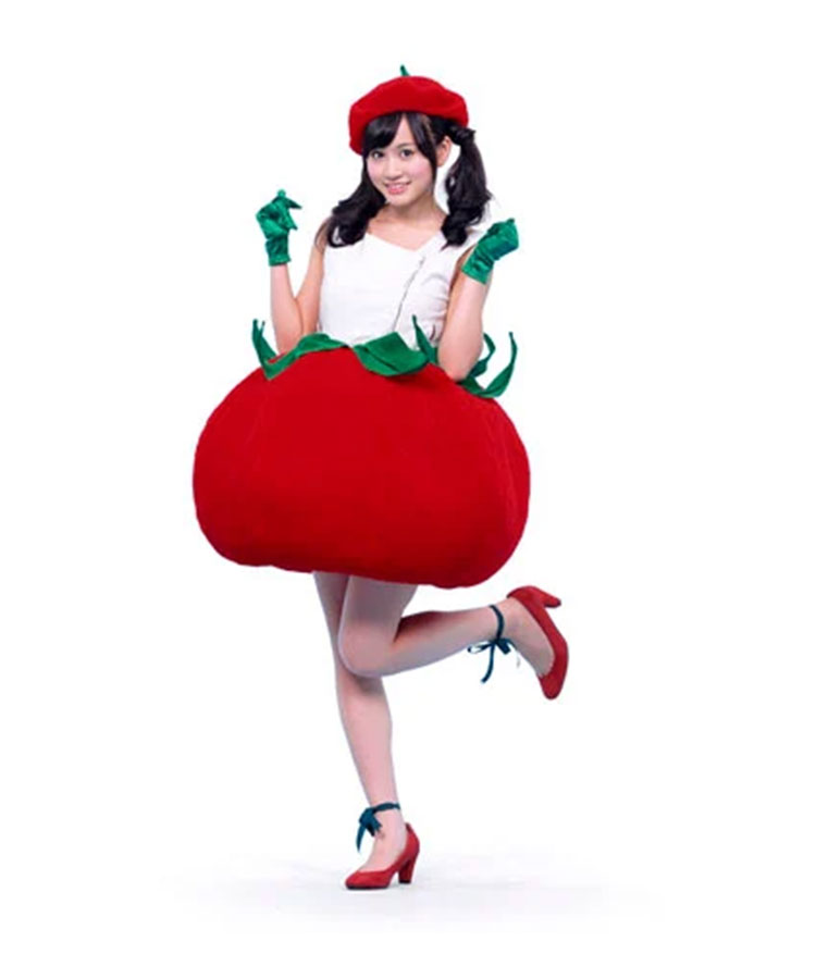 AKB48 野菜シスターズ 前田敦子 新井彩永 トマト 野菜衣装 コスプレ衣装 アイドル衣装-1