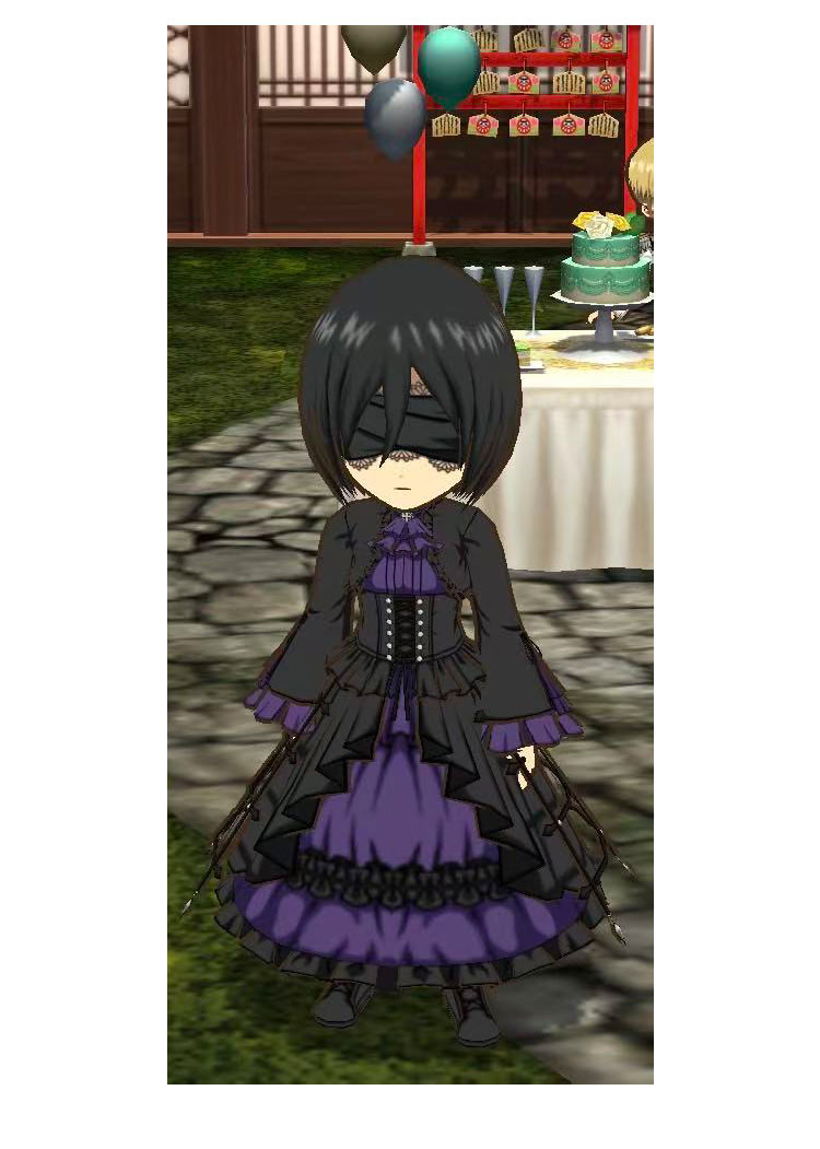 ブレオダ(進撃の巨人ブレイブオーダー) 視界なき瞳 ミカサ・アッカーマン コスプレ衣装-1