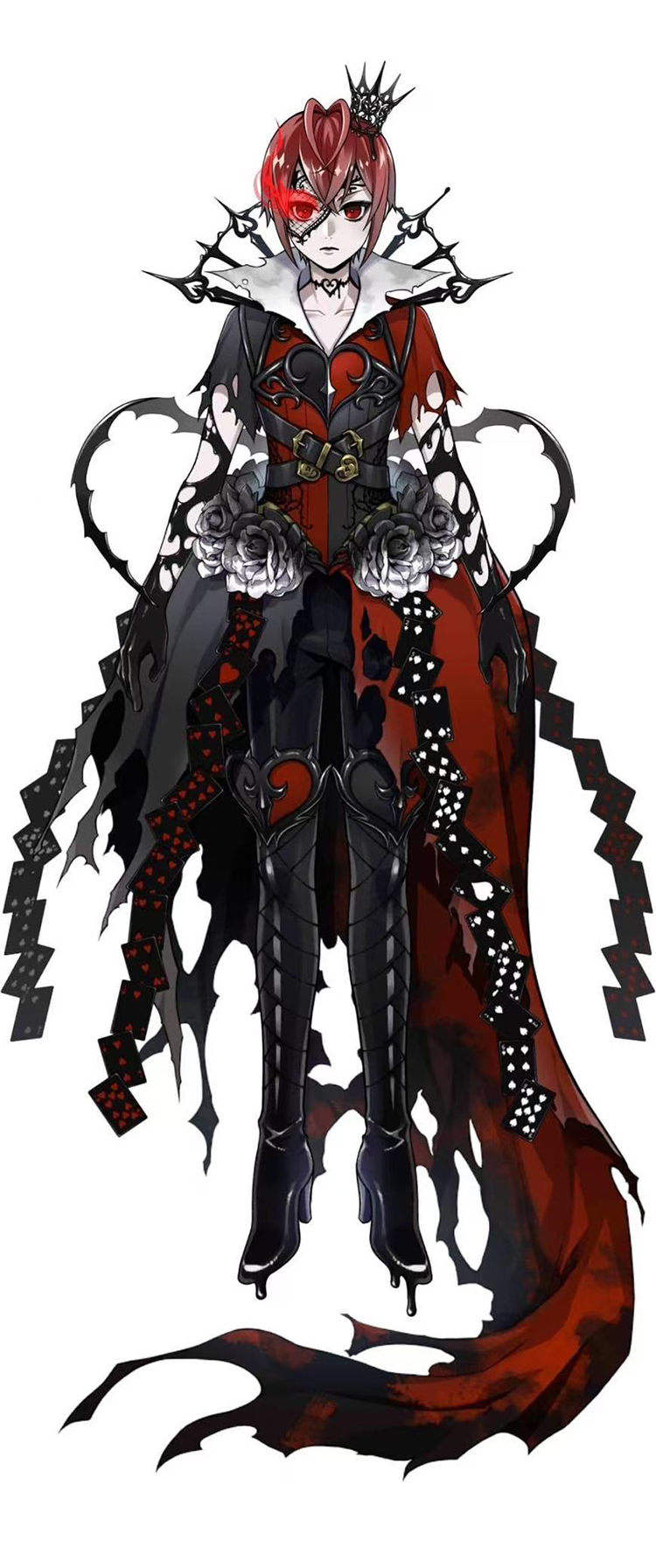 ディズニー ツイステッドワンダーランド オーバーブロット 真紅の暴君 リドル・ローズハート コスプレ衣装-1