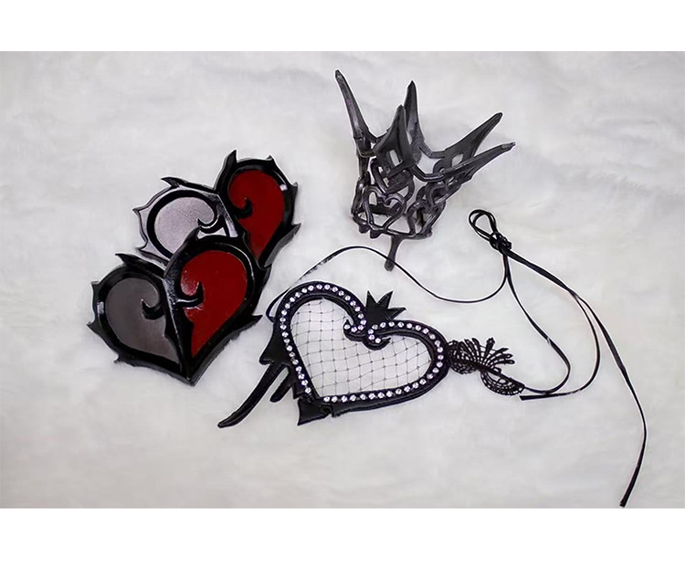 ディズニー ツイステッドワンダーランド オーバーブロット 真紅の暴君 リドル・ローズハート コスプレ衣装-2