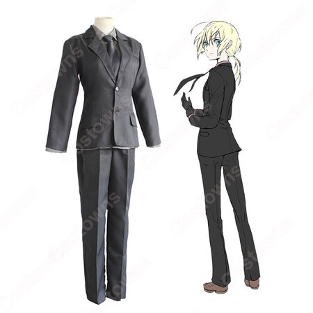 アルトリア ペンドラゴン コスプレ衣装 Fate Zero Cosplay Zeroセイバー 黒スーツ Costowns