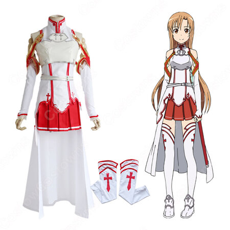 結城明日奈 コスプレ衣装 ソードアート オンライン Cosplay Sao 主人公 血盟騎士団服 Costowns