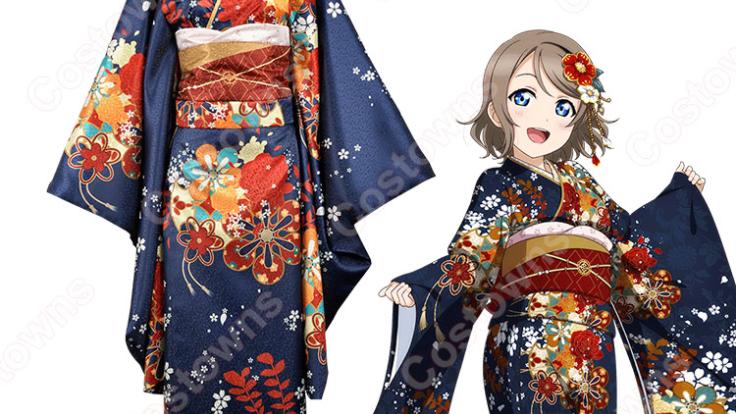 渡辺曜 コスプレ衣装 【ラブライブ!サンシャイン！！】cosplay 〈スクールアイドルコレクション第7弾 スーパーレア 覚醒後〉 着物 |  Costowns